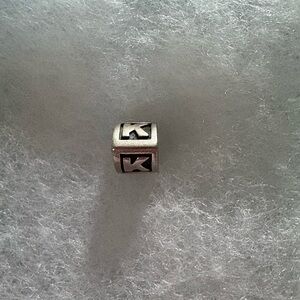 Pandora Silver Initial 'K' Charm